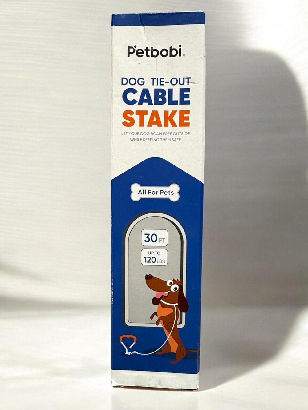 Petbobi dog tie-out cable stake 30ft up to 120 pounds